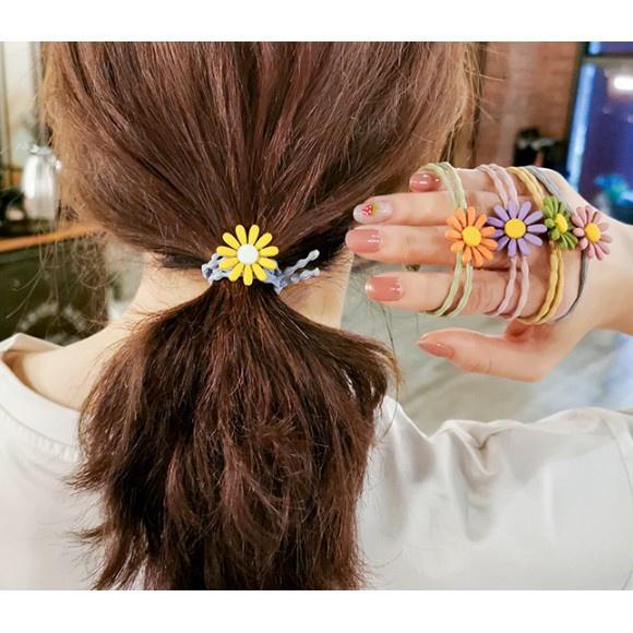 Dây buộc tóc HÀN QUỐC Miituu hoa cúc nhiêu màu dây thun buộc tóc nữ Hàn Quốc đẹp dễ thương