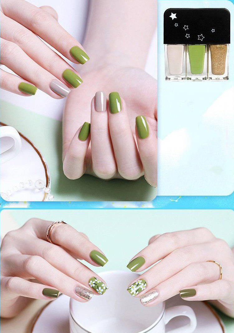 Set 3 lọ sơn móng tay, sơn gel móng tay bóng nhiều màu nail color SM12