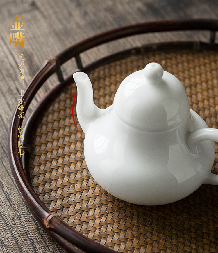 Ấm Sứ Bạch Định Thấu Quang – Ấm Tư Đình 160ml – ABD02