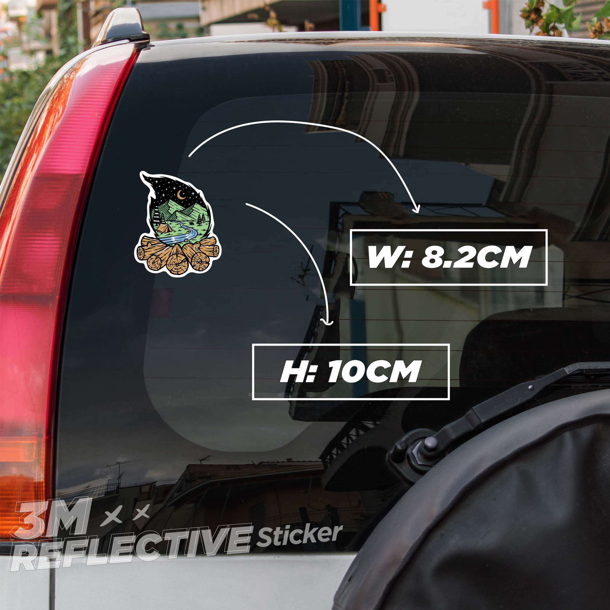 MOUNTAIN VIEW IN THE FIRE 3M - Reflective Sticker Die-cut Hình dán phản quang STICKER FACTORY