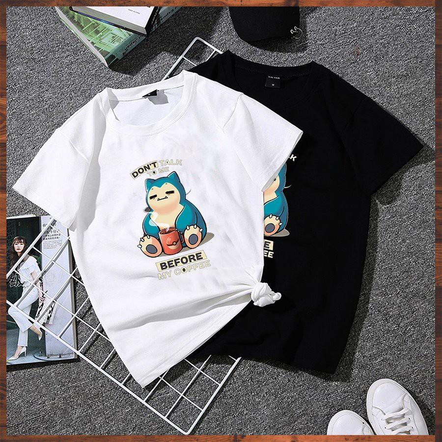 Áo thun unisex tay lỡ form rộng họa tiết hoạt hình dễ thương vải dày mịn 2020TN1060