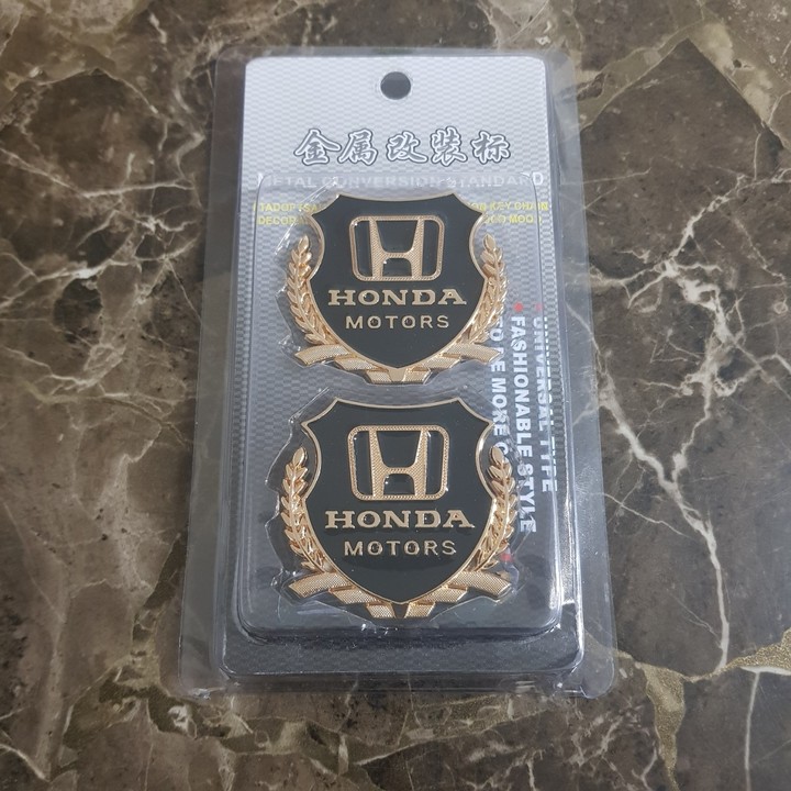 Bộ 2 logo bông lúa dán xe hơi, ô tô cao cấp