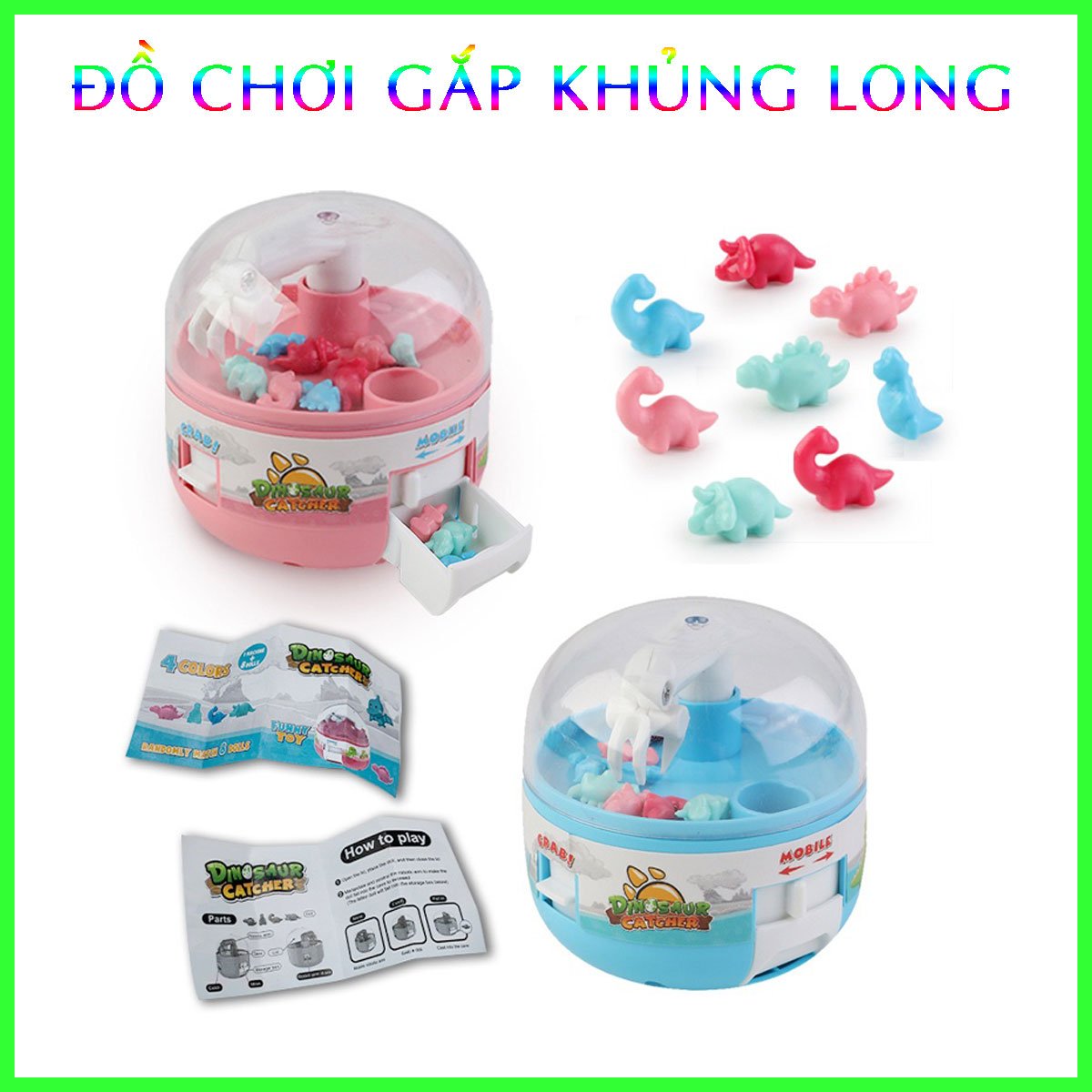 Đồ Chơi Máy Gắp Khủng Long Mini Dành Cho Trẻ Nhỏ