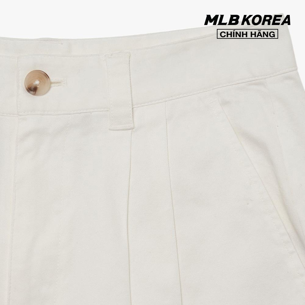 MLB - Quần shorts ngang gối nữ Basic Medium Logo Bermuda 3FSMB0633-07WHS