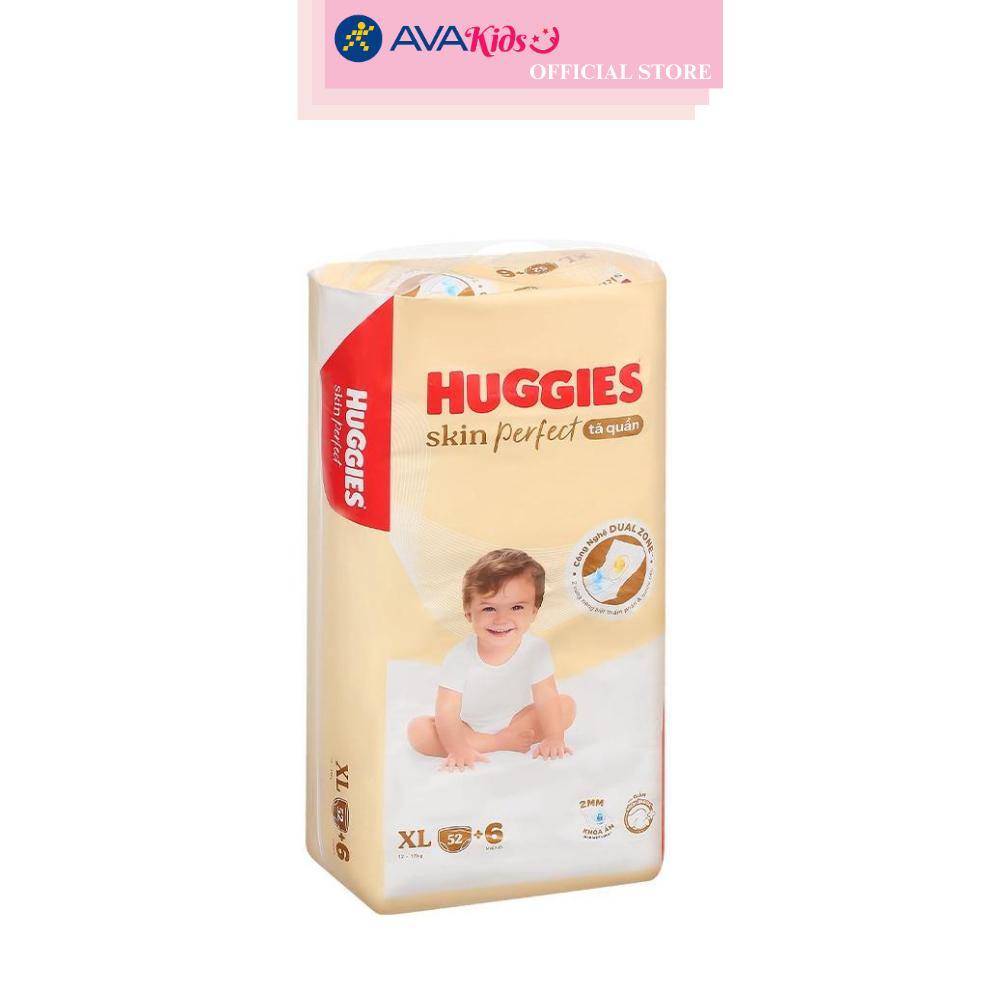 Tã quần Huggies Skin Perfect size XL 52 + 6 miếng (12 - 17 kg)