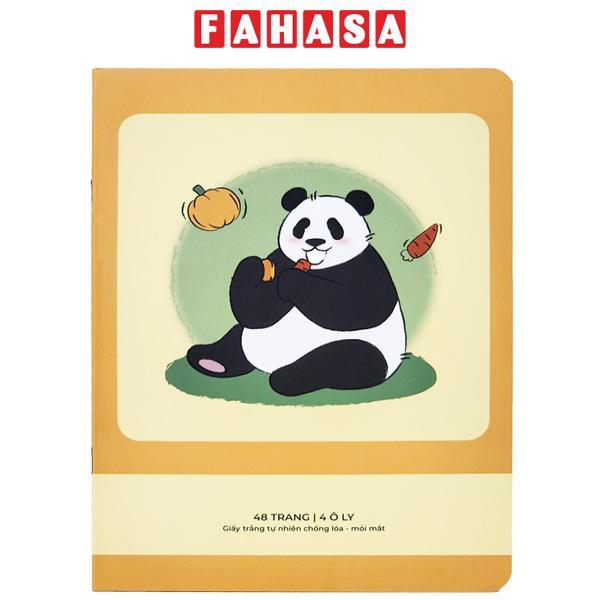 Tập Học Sinh Chống Lóa Fluffy Panda - Miền Bắc - 4 Ô Ly - 48 Trang 100gsm - The Sun 03