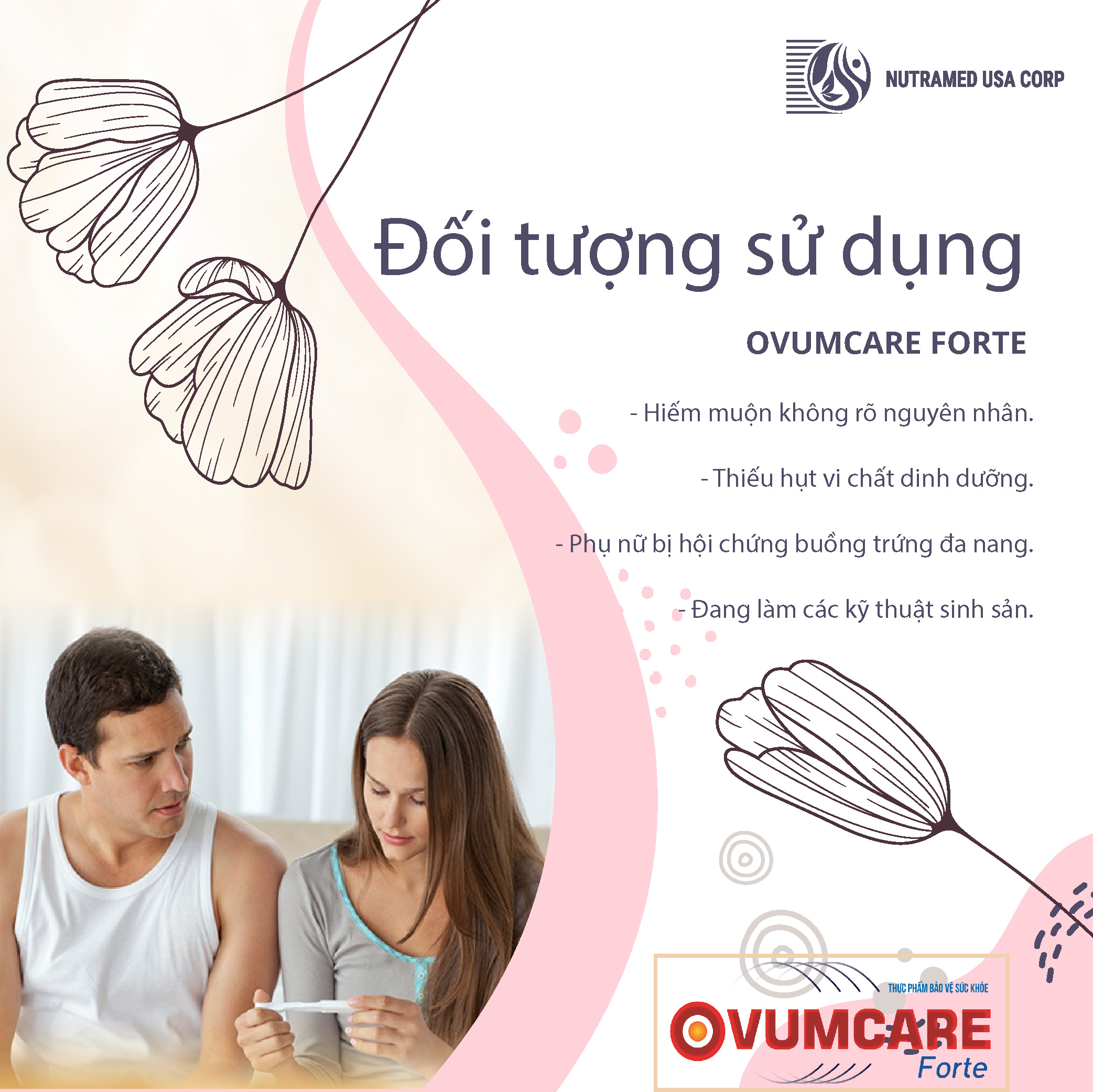 COMBO 5 HỘP OVUMCARE Forte - Viên uống tăng khả năng thụ thai tự nhiên - Hỗ trợ điều trị hiếm muộn, vô sinh ở nữ giới - Nhà máy liên doanh với Medinej - USA và đạt chuẩn GMP - WHO
