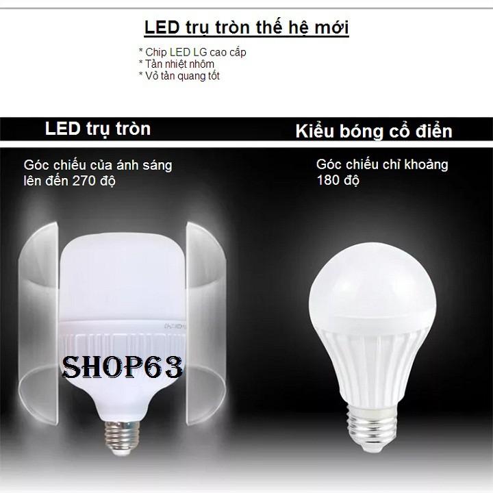 Bóng đèn LED trụ tròn 20W 30W - ánh sáng trắng (hàng cao cấp loại siêu sáng - bao đổi trả