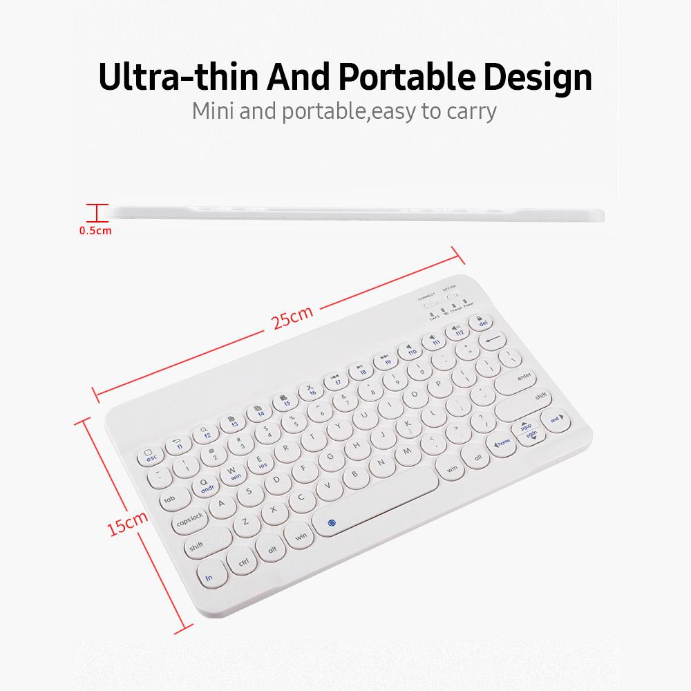 Bàn phím BT không dây 0301D siêu mỏng 78 phím có đèn nền cho máy tính bảng / máy tính xách tay Android / Windows / iOS