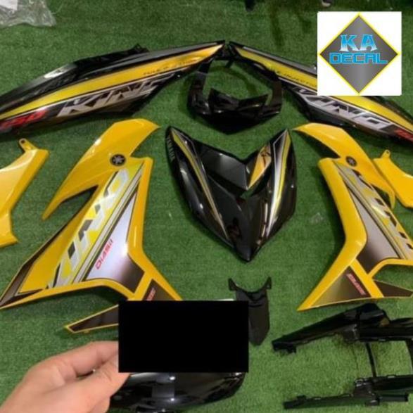 Tem rời Ex 150 King dán xe vàng bụng đen chất liệu Candy cao cấp