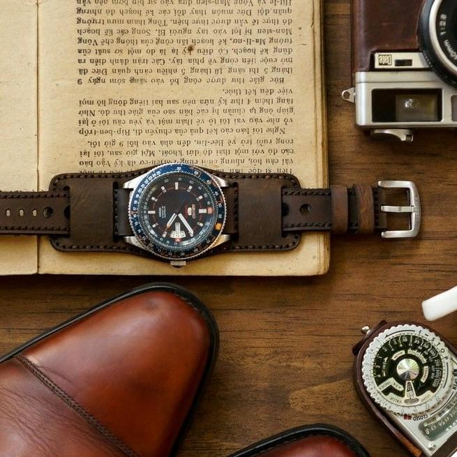 Dây đồng hồ RAM Leather da bò thật D1 + Ram B2
