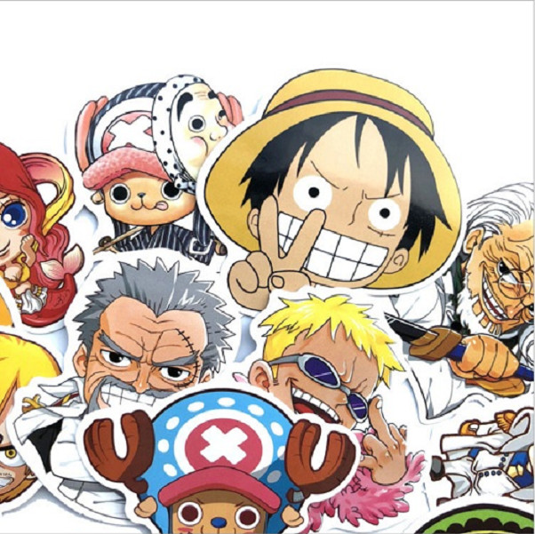 Bộ 60 Hình dán ( Sticker)nhân vật One Piece
