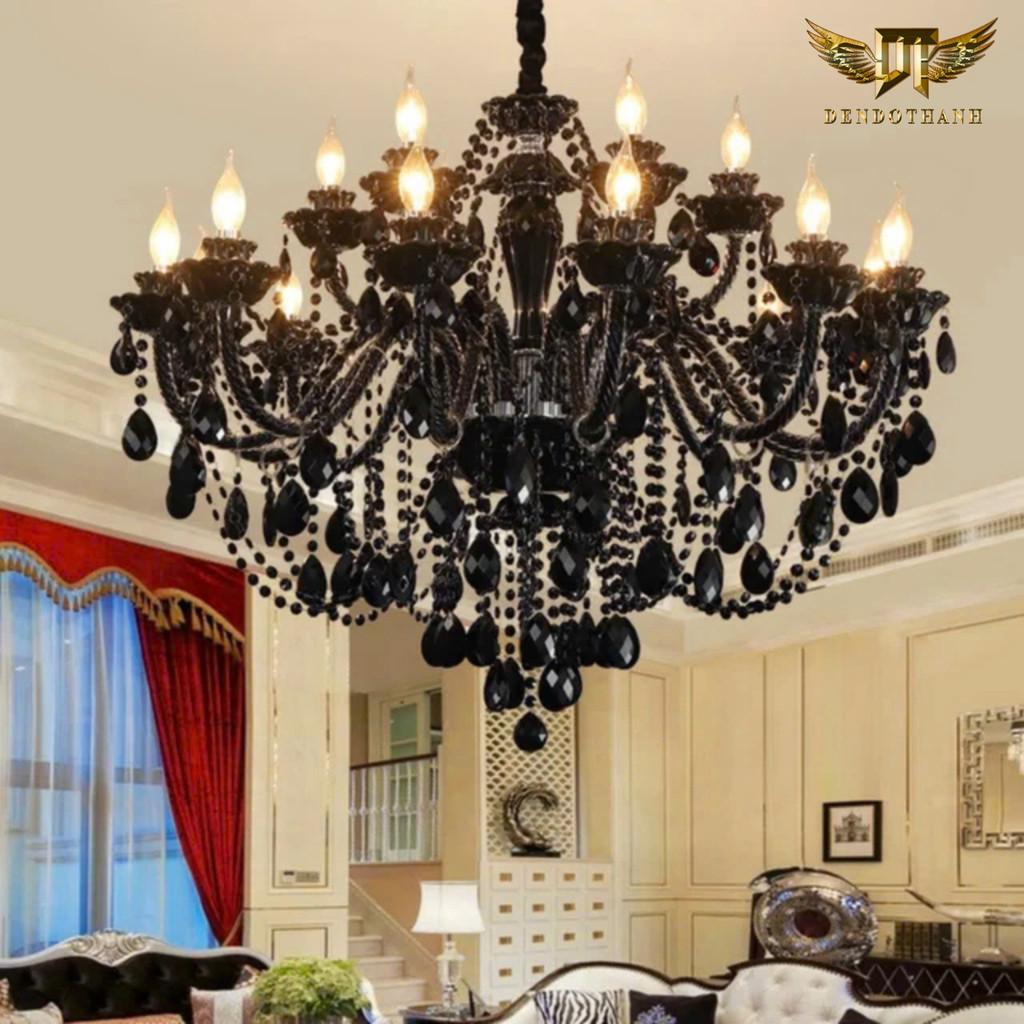 Đèn chùm phale DCNPL phong cách tân cổ điển bắc âu hiện đại, trang trí phòng khách, khách sạn DT LIGHT (HÀNG NHẬP KHẨU) - đen