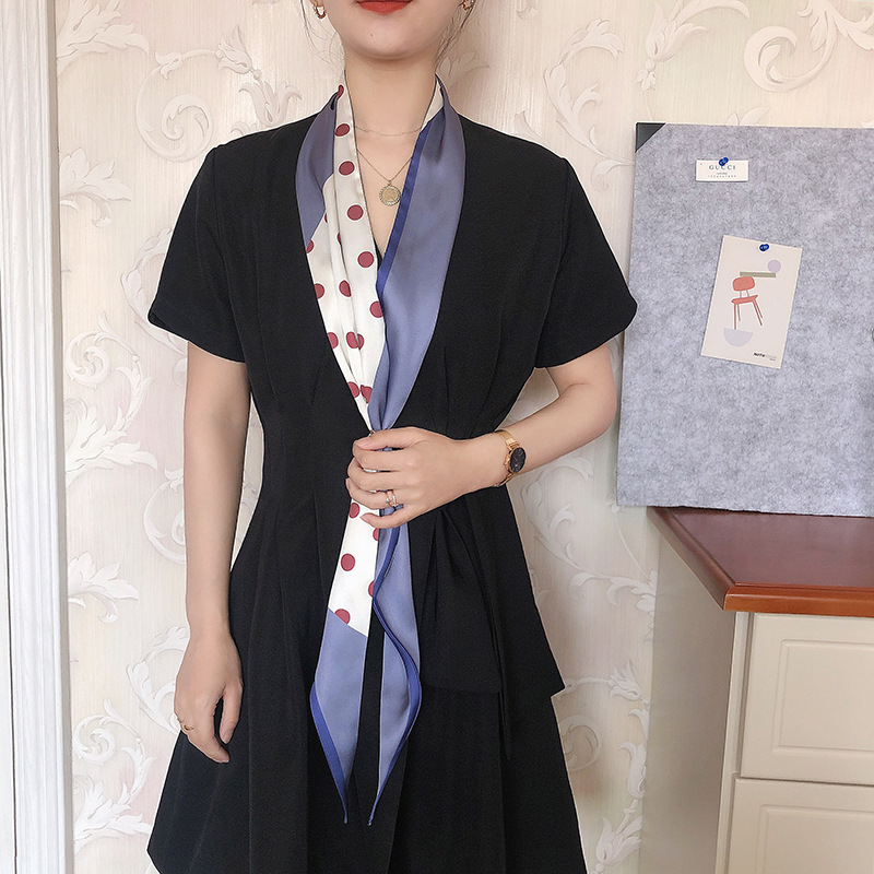 Khăn lụa turban kiểu dài mẫu mới Vingate dễ thương AKL96 (15x160cm