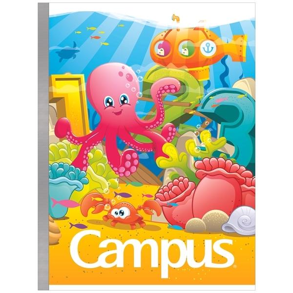 Combo 5 Tập Học Sinh Under The Sea - 4 Ô Ly 96 Trang ĐL 100g/m2 - Campus NB-AUTS96 (Mẫu Màu Giao Ngẫu Nhiên)