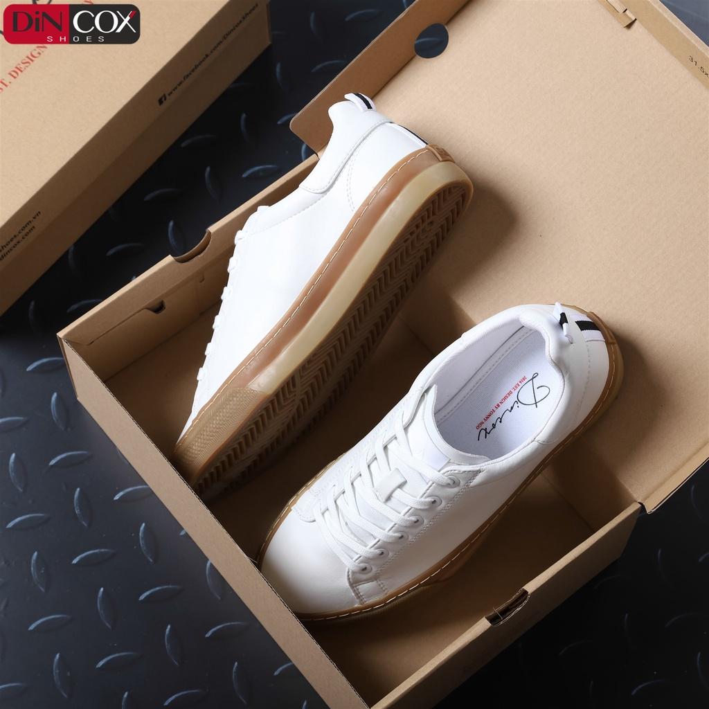 Giày Sneaker Da Nam DINCOX D10 Thời Trang Nổi Bật White