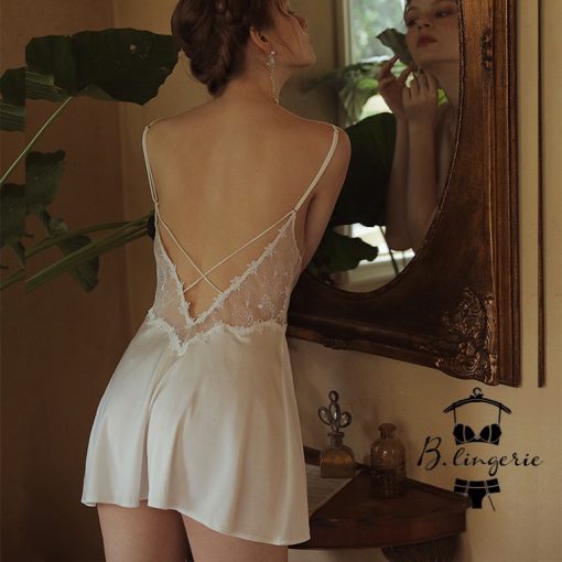 Đầm Ngủ Phi Lụa Satin Quyến Rũ - B.Lingerie