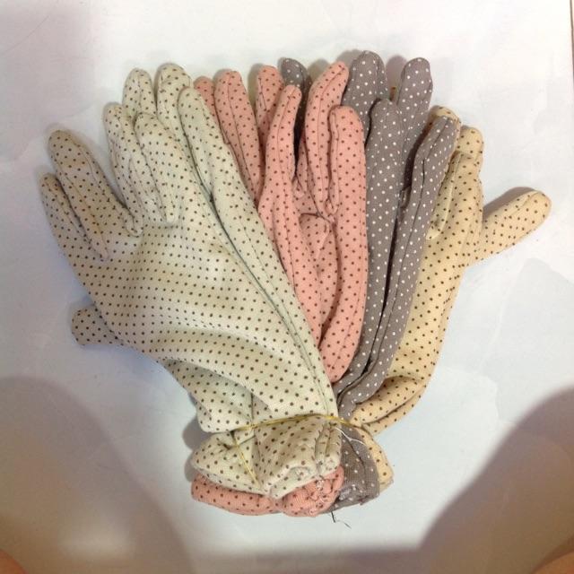Bao tay thun Cotton chấm bi
