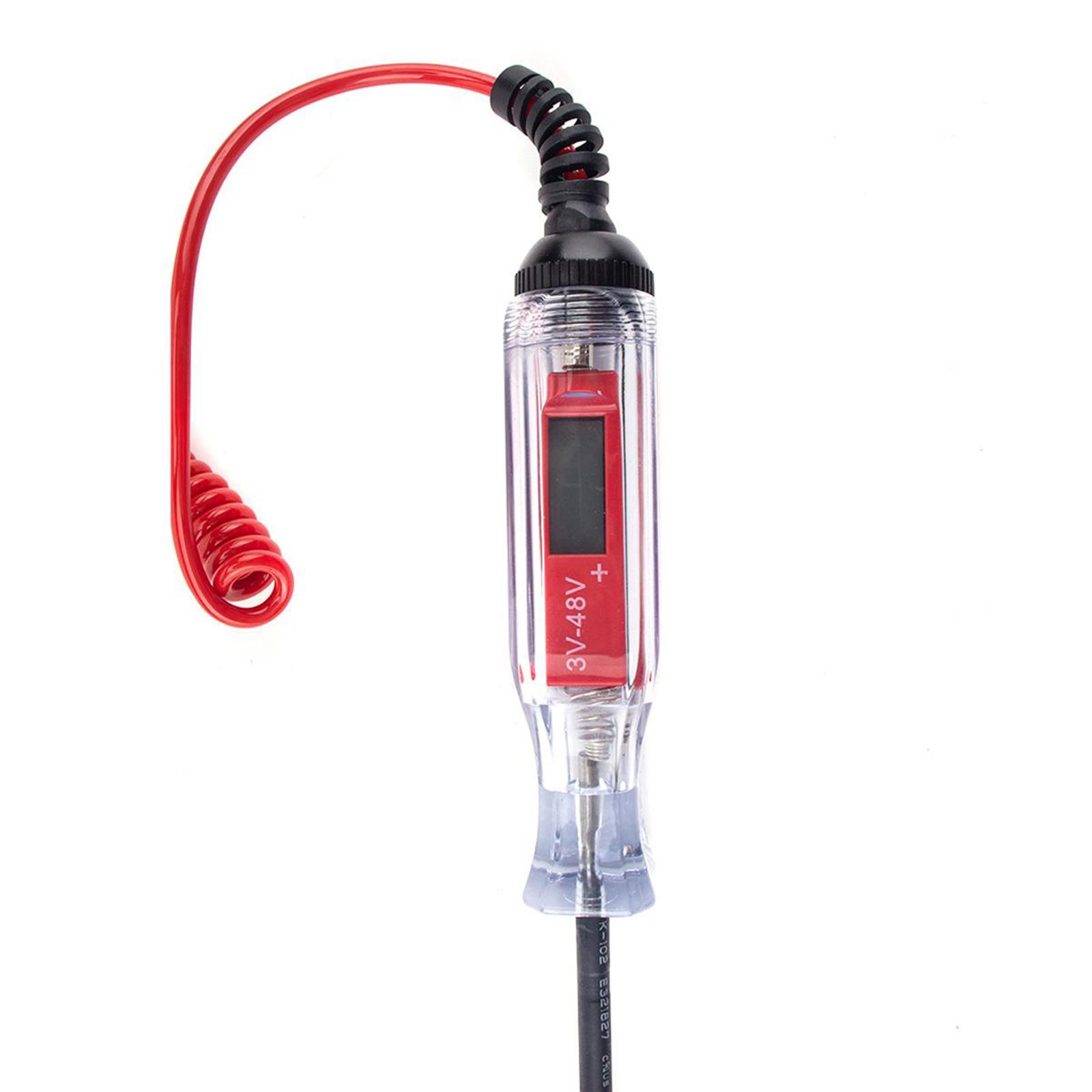 3-48V Circuit Tester Test Pen Car Low Voltage Tester with Stainless Probe