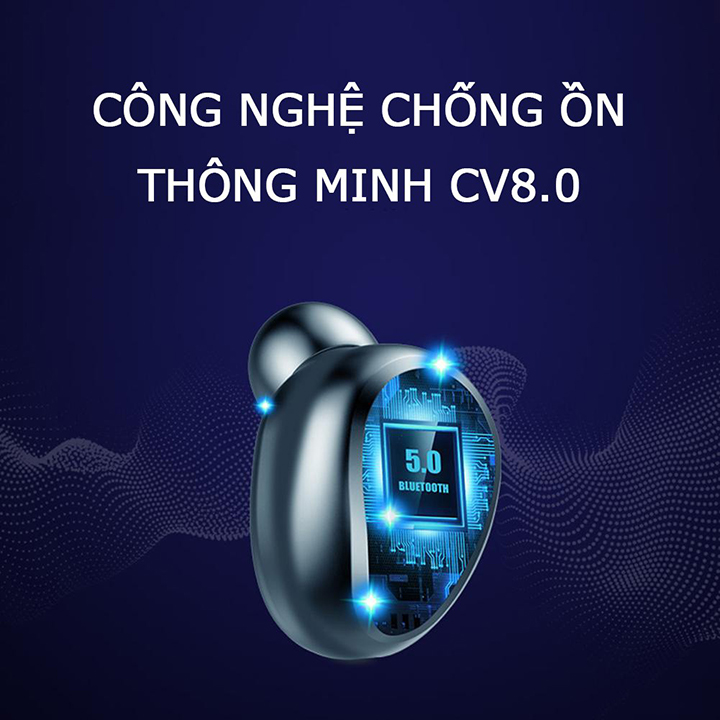 Tai nghe bluetooth TWS-F9 chống nước, chống ồn cao cấp - Kiêm sạc dự phòng