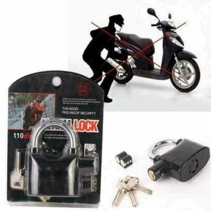 Khóa Chống Trộm Xe Máy Thông Minh Có Còi Báo Động, Ổ Khóa Chống Trộm Thế Hệ Mới Alarm Lock Nhỏ Gọn Tặng Kèm Pin Thay Thế