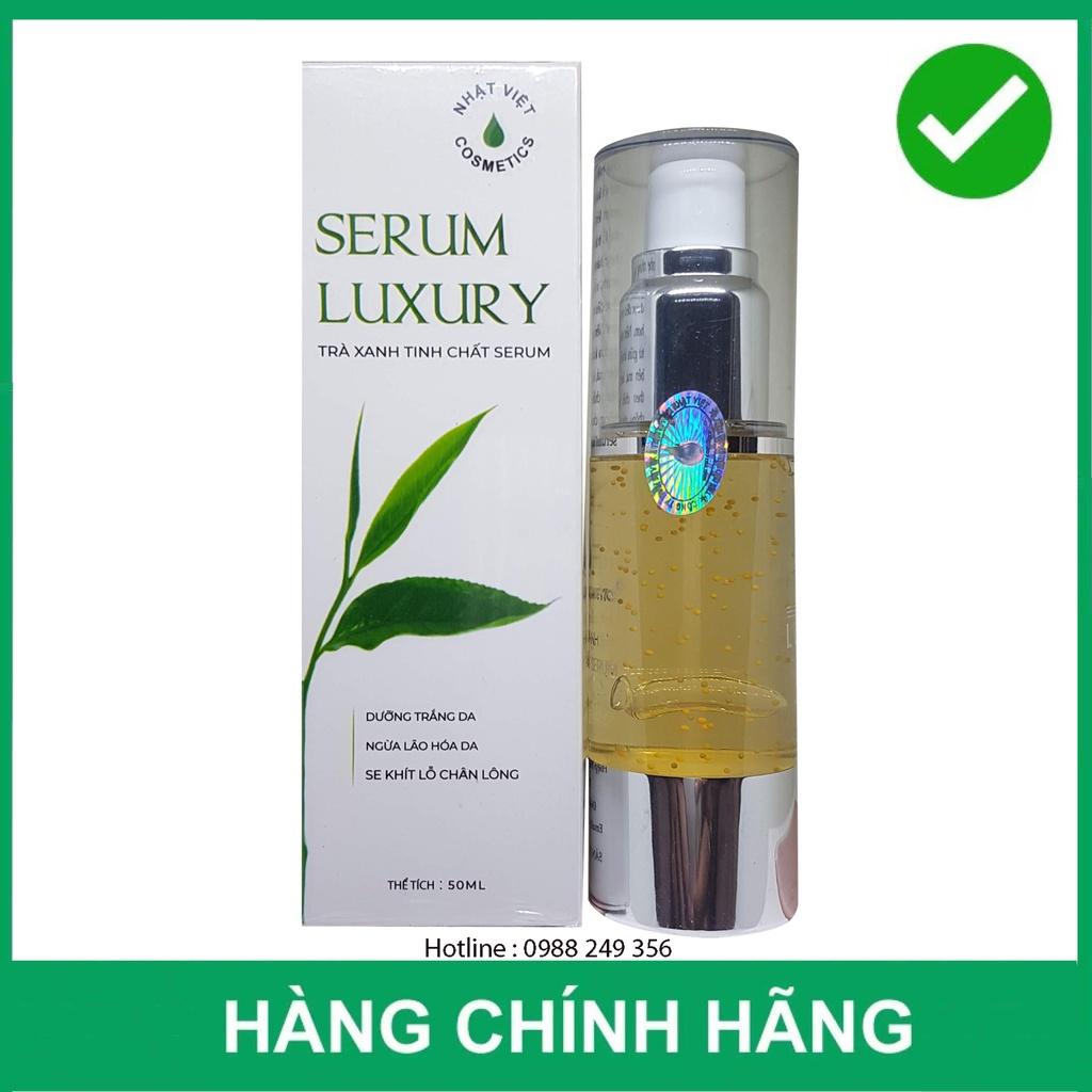 SERUM LUXURY TRÀ XANH TINH CHẤT SERUM DƯỠNG TRẮNG DA NGỪA LÃO HÓA SE KHÍT LỖ CHÂN LÔNG NHẬT VIỆT COSMETICS 50ML