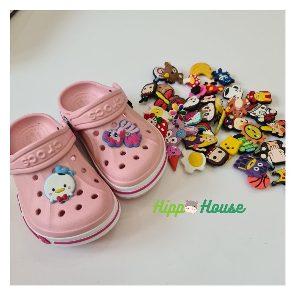 Nút Cài Dép Sticker Jibbit Charm Gắn Dép Nhiều Mẫu Hippo House