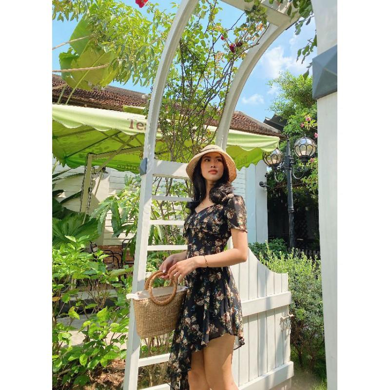 Đầm voan hoa , đầm voan gợi cảm ,đầm voan lệch tà