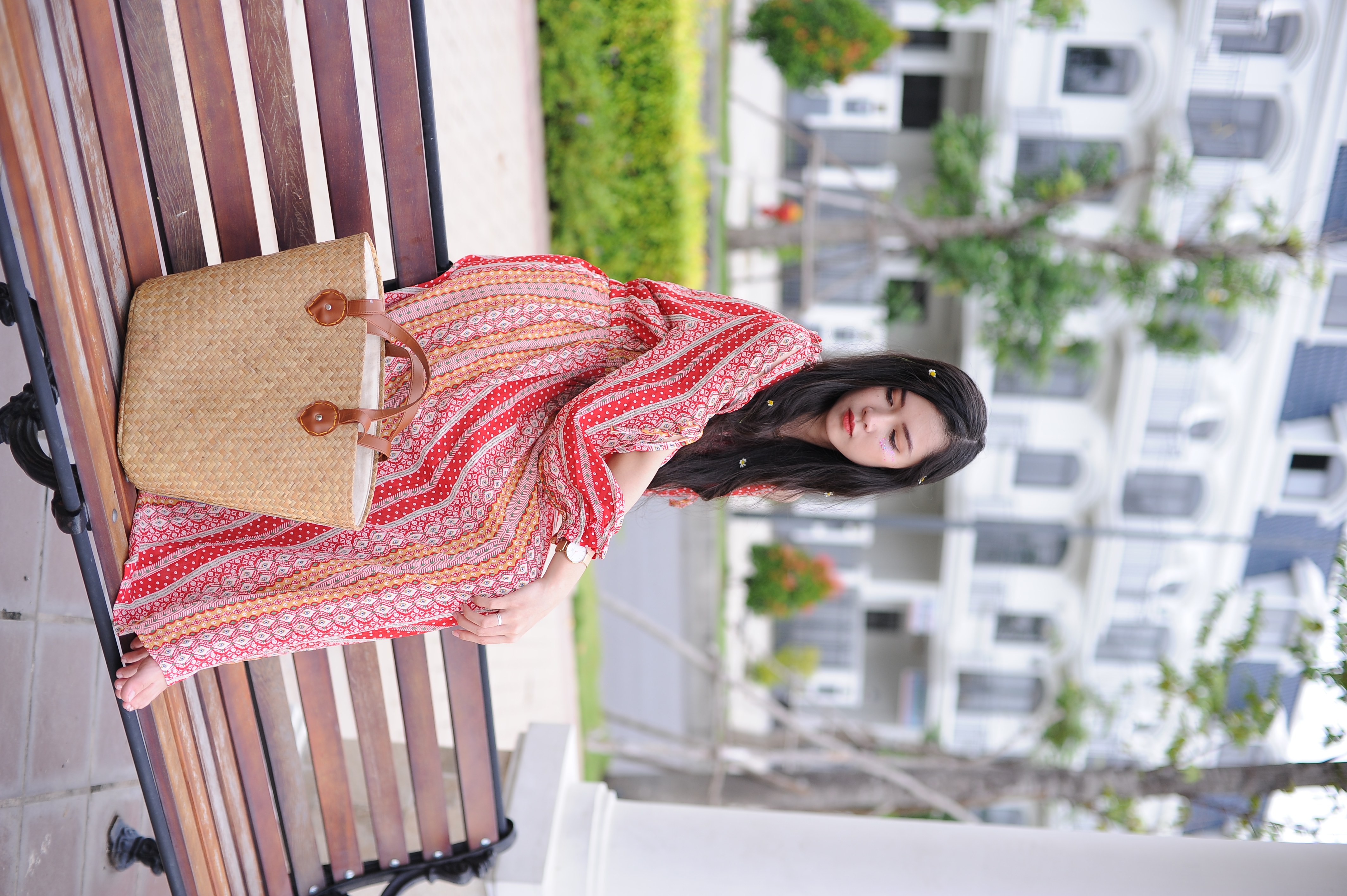 Túi xách Ovan cỏ bàng công sở 32cm x 43cm x 27cm