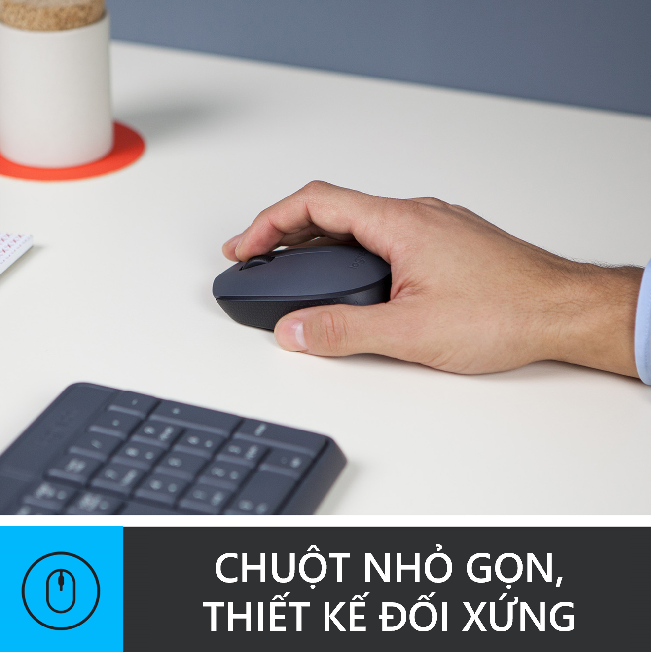 Bộ Bàn Phím Và Chuột Không Dây Logitech MK235 - Hàng chính hãng