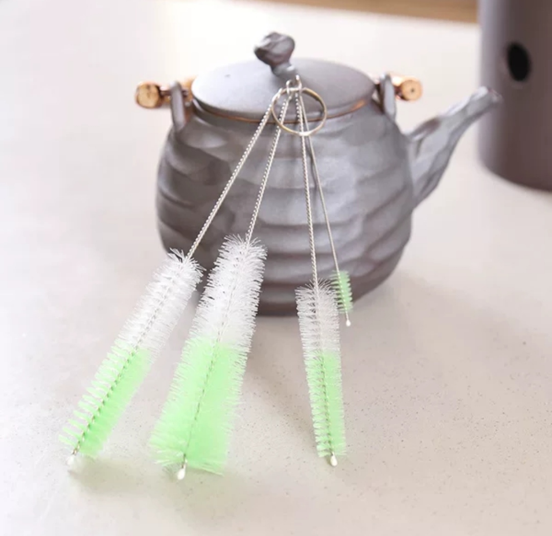 Combo bộ 4 cọ vệ sinh rửa vòi ấm trà, cà phê, lọ chai