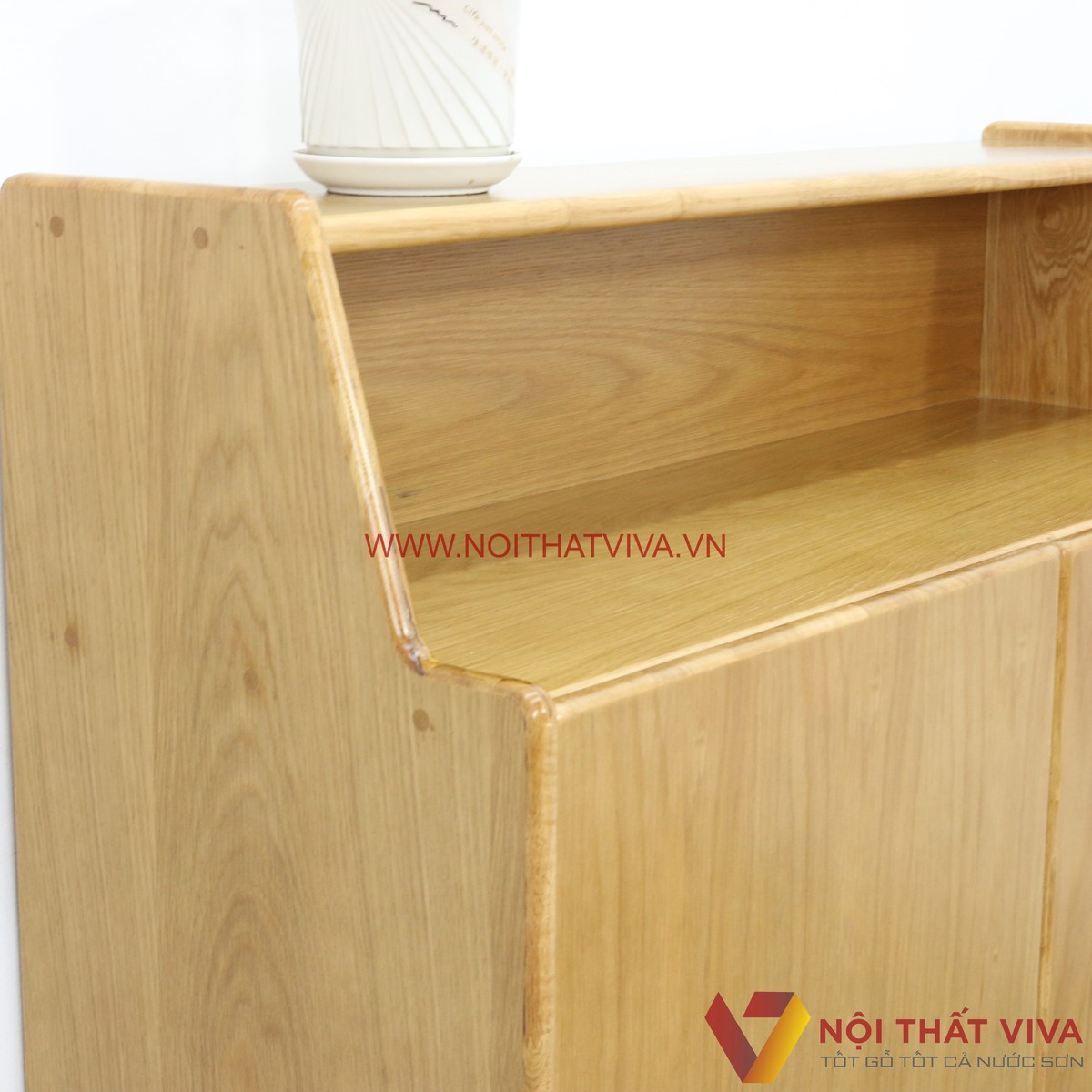 Tủ Đựng Giày Dép Gỗ Tự Nhiên Chân Cao Màu Sồi 4 Tầng Đẹp Giá Rẻ