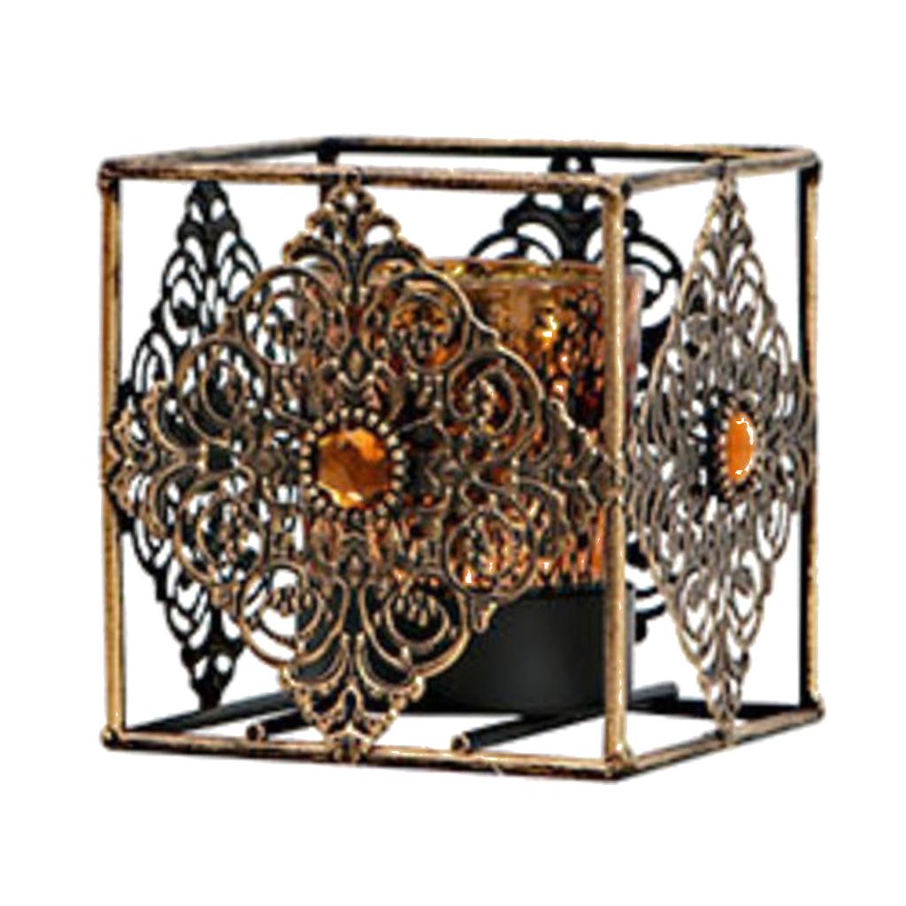 Vintage Metal Glass Tea Light Candle Holder Candlestick Wedding Xmas Decor A