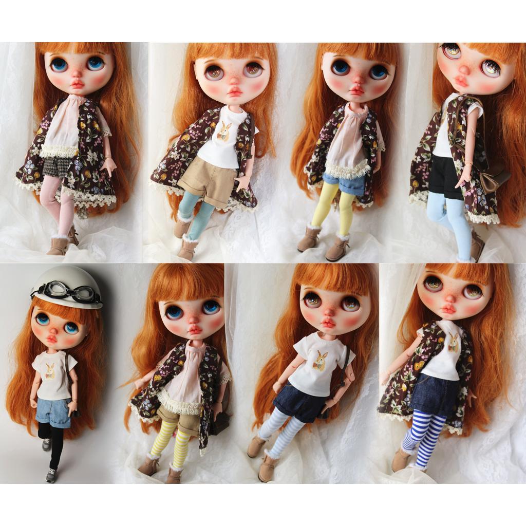 8 Colors Available Winter Leggings Trousers for 1/6 Blythe 12inch DOD LUTS Dress Up Accessories
