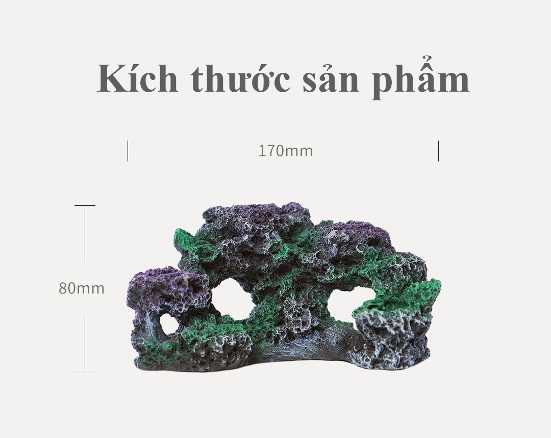 Mô hình lưỡng cư HFJH trang trí bể cá cảnh YYB 003 Hàng Chính Hãng