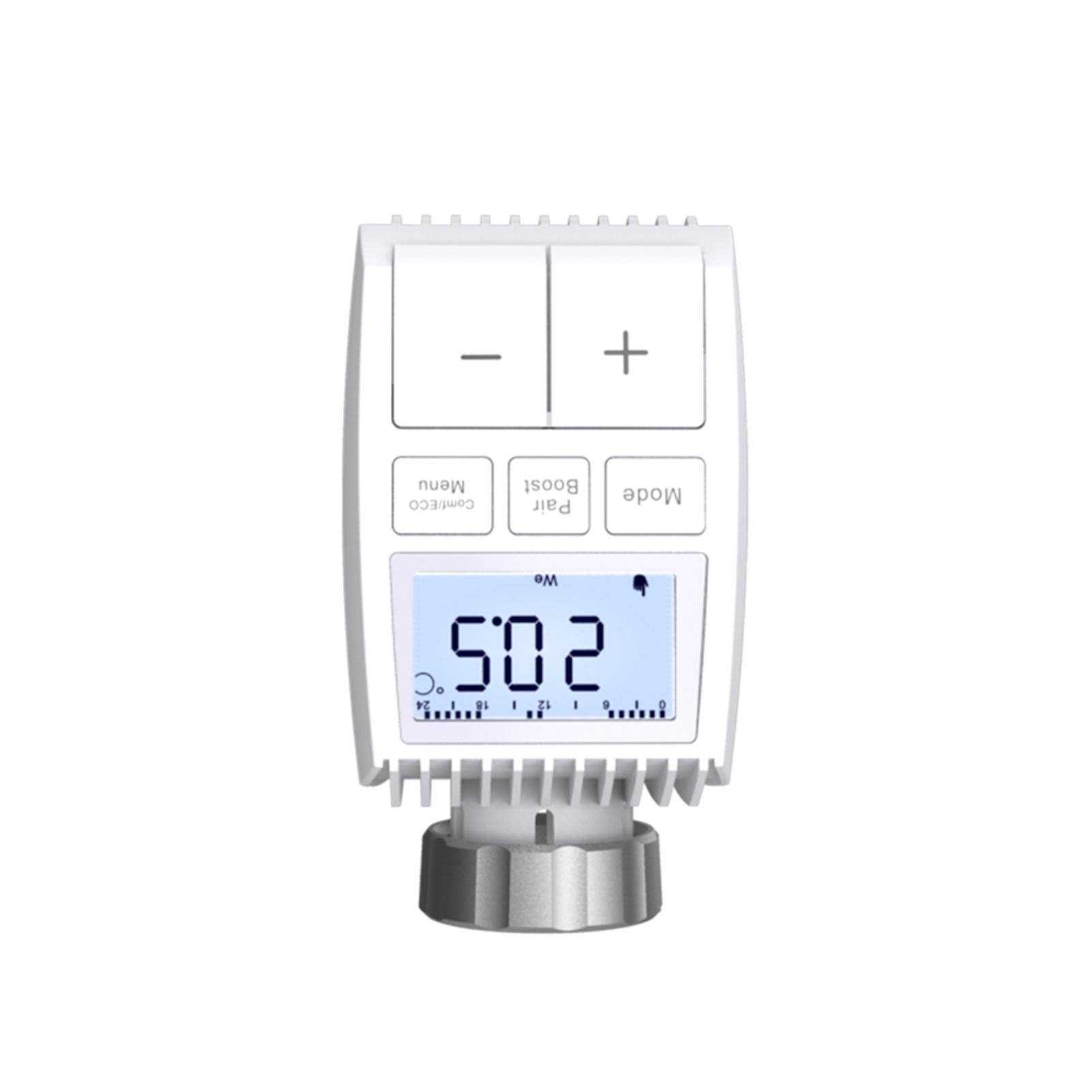 ZigBee Radiator Thermostat Heating Temperature Controller ZigBee 3.0 TRV Temperature Control Gauge Thermostatic Radiator Valve Intelligent Mobilephone APP Control Voice Control Compatible with Amazon Alexa Google home