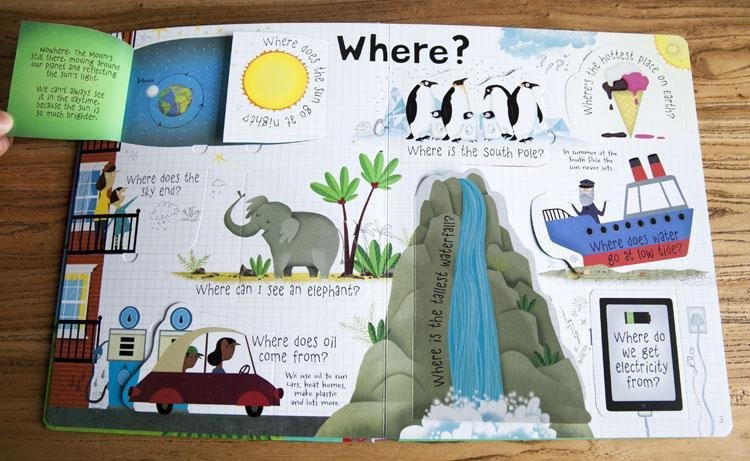 Sách tương tác tiếng Anh - Usborne Lift-the-flap Questions &amp; Answers about Our World