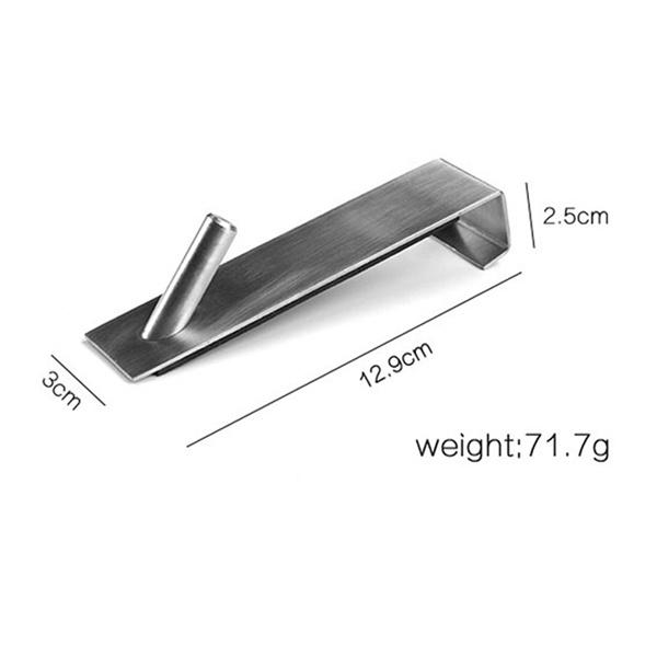 2Pcs Stainless Steel Hook, Door Back Hook Without Sticking Clothes Hook, Bathroom Towel Hook Multi Purpose Hook