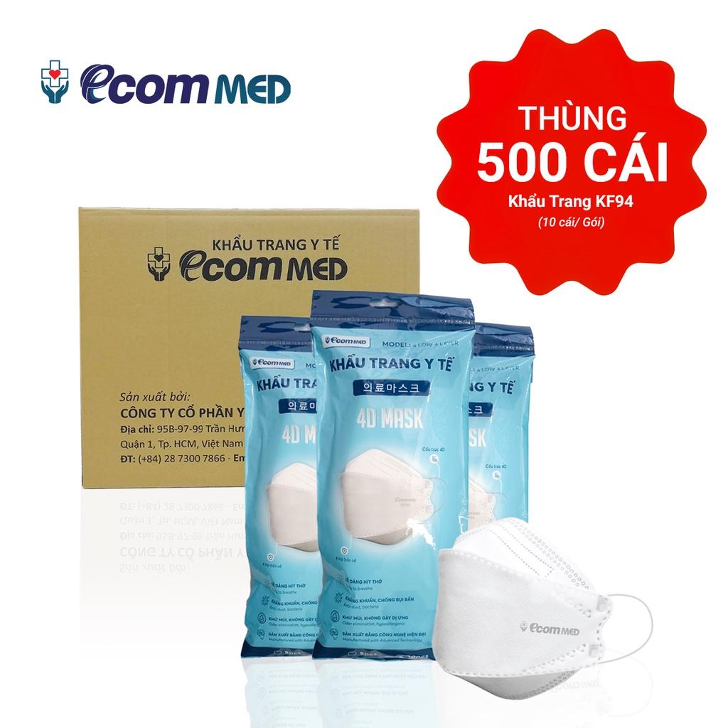 Thùng 500 Khẩu Trang KF94 EcomMed - Đạt Chuẩn FDA Hoa Kỳ