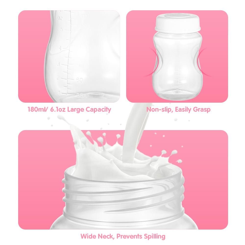 8 bình sữa mẹ cổ rộng nắp chống rò rỉ, không chứa BPA