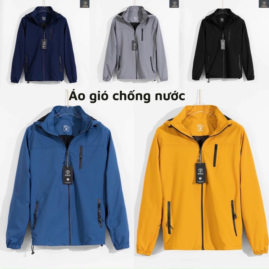 Áo khoác gió chống nước 2 lớp cao cấp với 3 tính năng chống nước chống gió chống UV có 5 màu hiện đại SK30