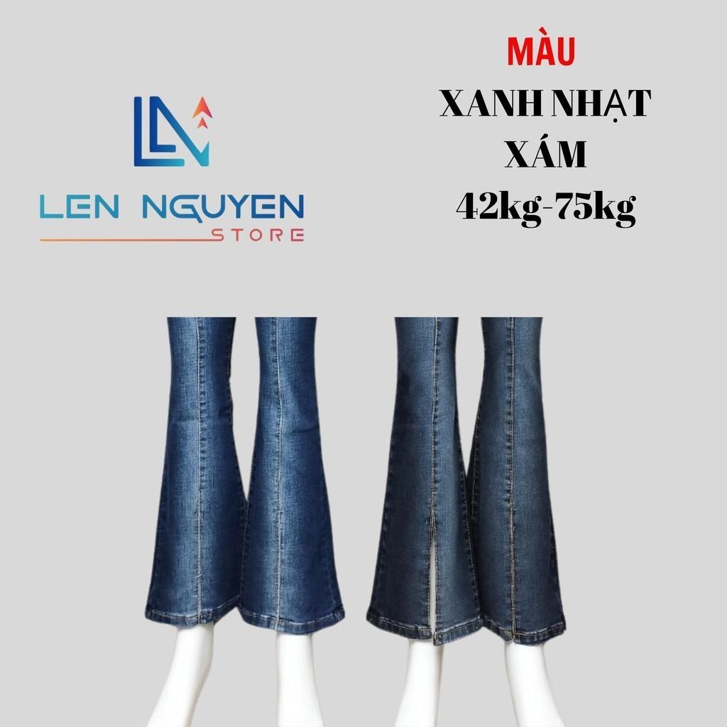 L1_Quần jean nữ, loe, lưng cao, quần bò nữ dáng ôm, quần rin nữ có big size, cho 42kg đến 75kg