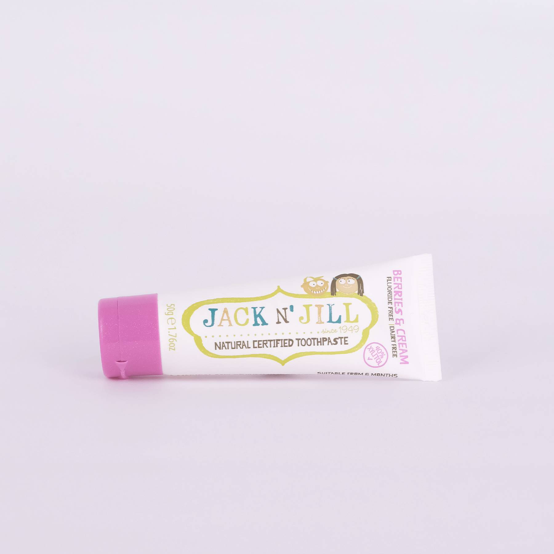 Kem đánh răng hữu cơ cho bé Jack N' Jill 50G - Vị beries và kem (Từ 6 tháng)