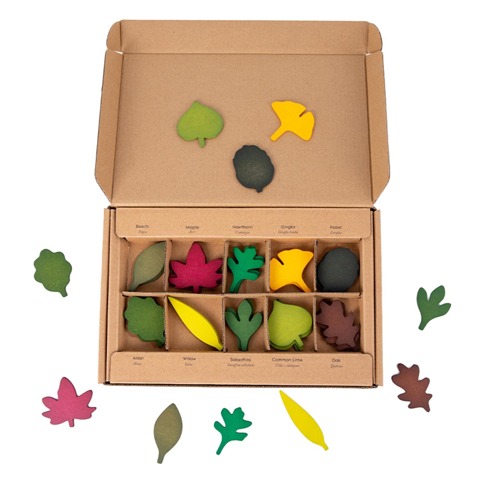 Leaf Wooden Jigsaw Puzzles Sensory Development Building Blocks Toys for Kids