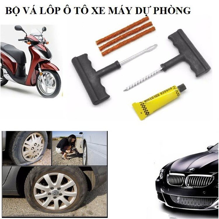 Bộ vá lốp không săm cho Ô tô, Xe máy