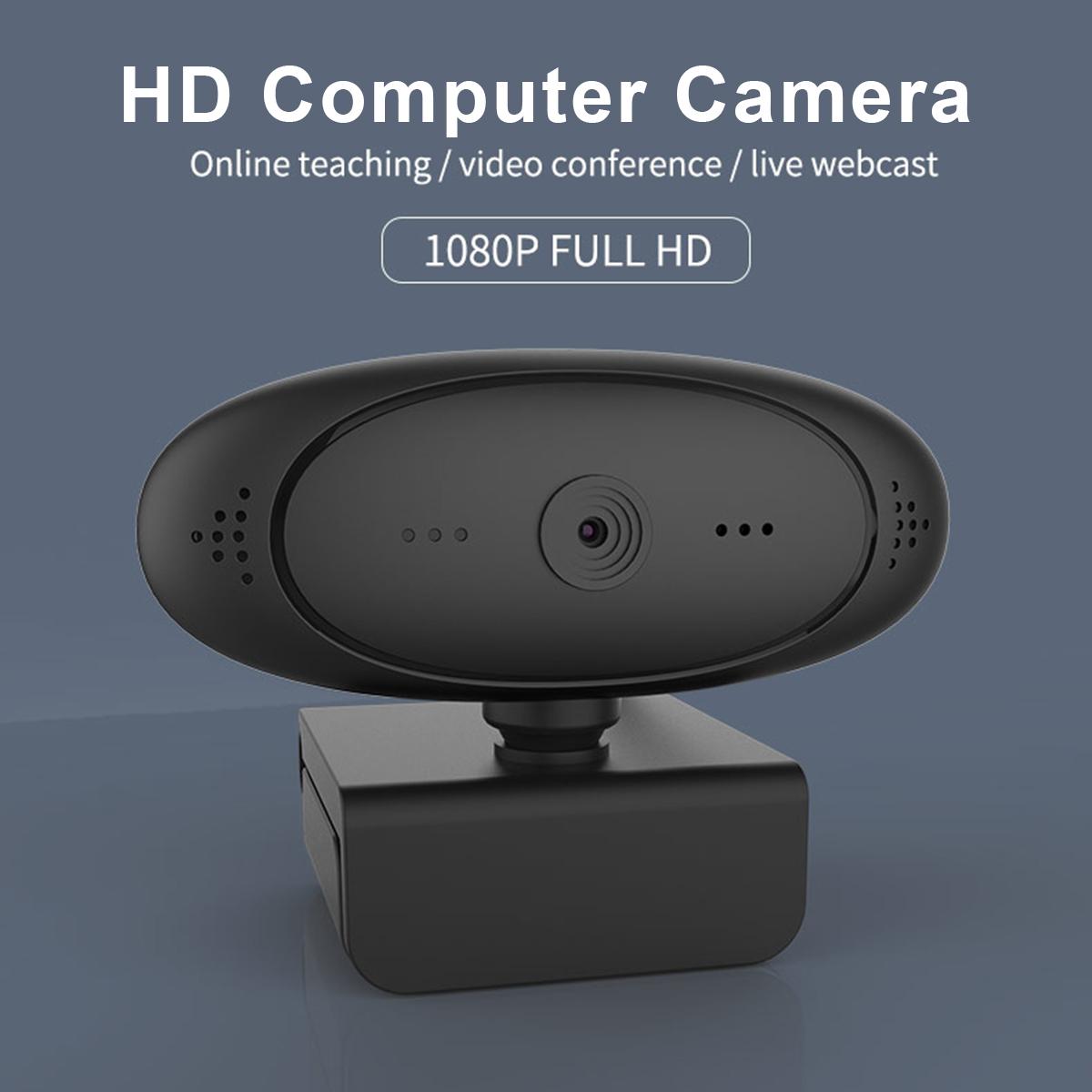 1080P HD Computer Camera Video Conference Camera Webcam 2 Mega Pixel Auto Focus 360° Rotation USB Plug & Play with