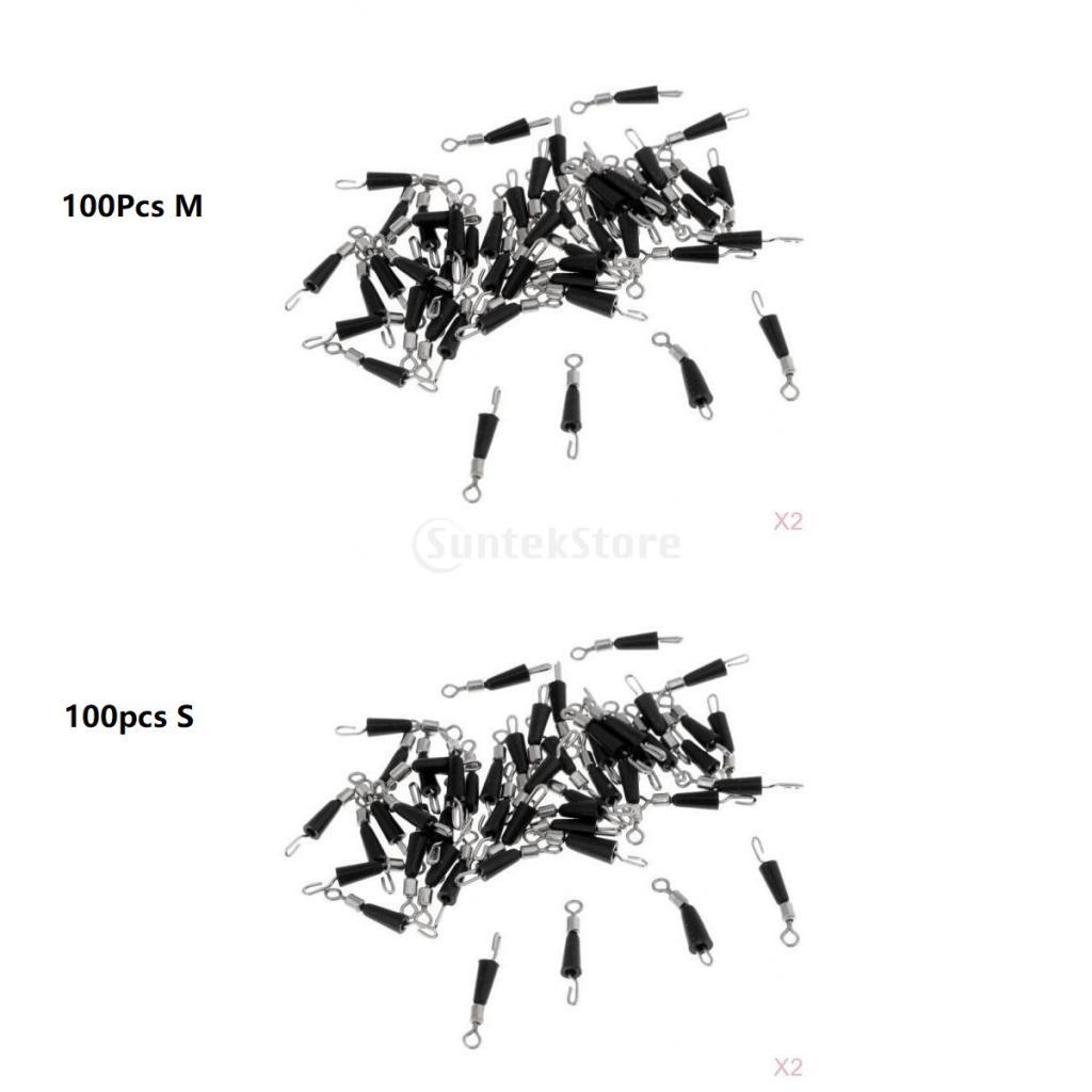200Pcs Quick Change M+S Fishing Swivels Sub-line Hook Clip Snap Saltwater