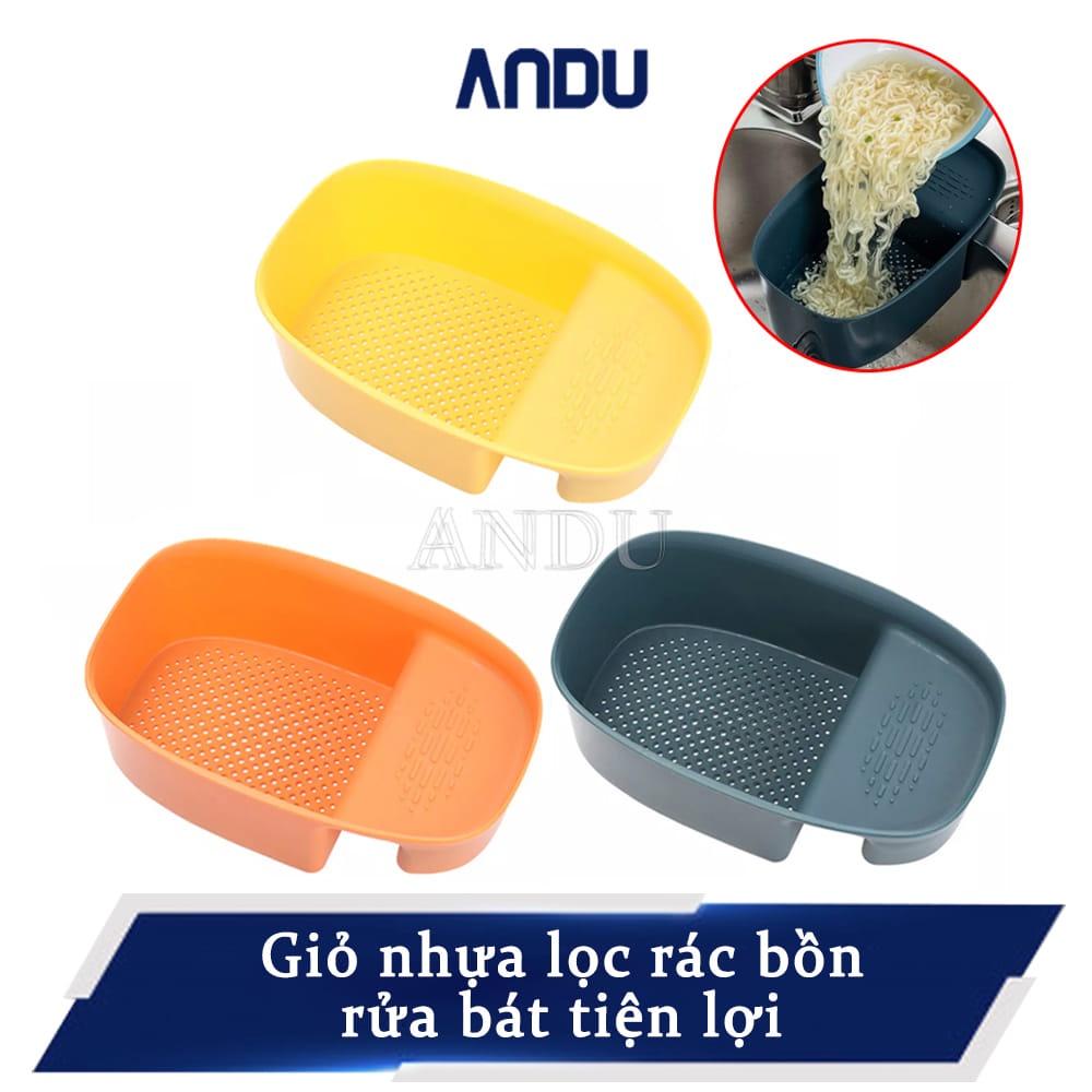 Rổ Lọc Rác, Giỏ Khay Lọc Đựng Rác Đồ Ăn Thừa Treo Bồn Rửa Bát Bằng Nhựa Gấp Gọn