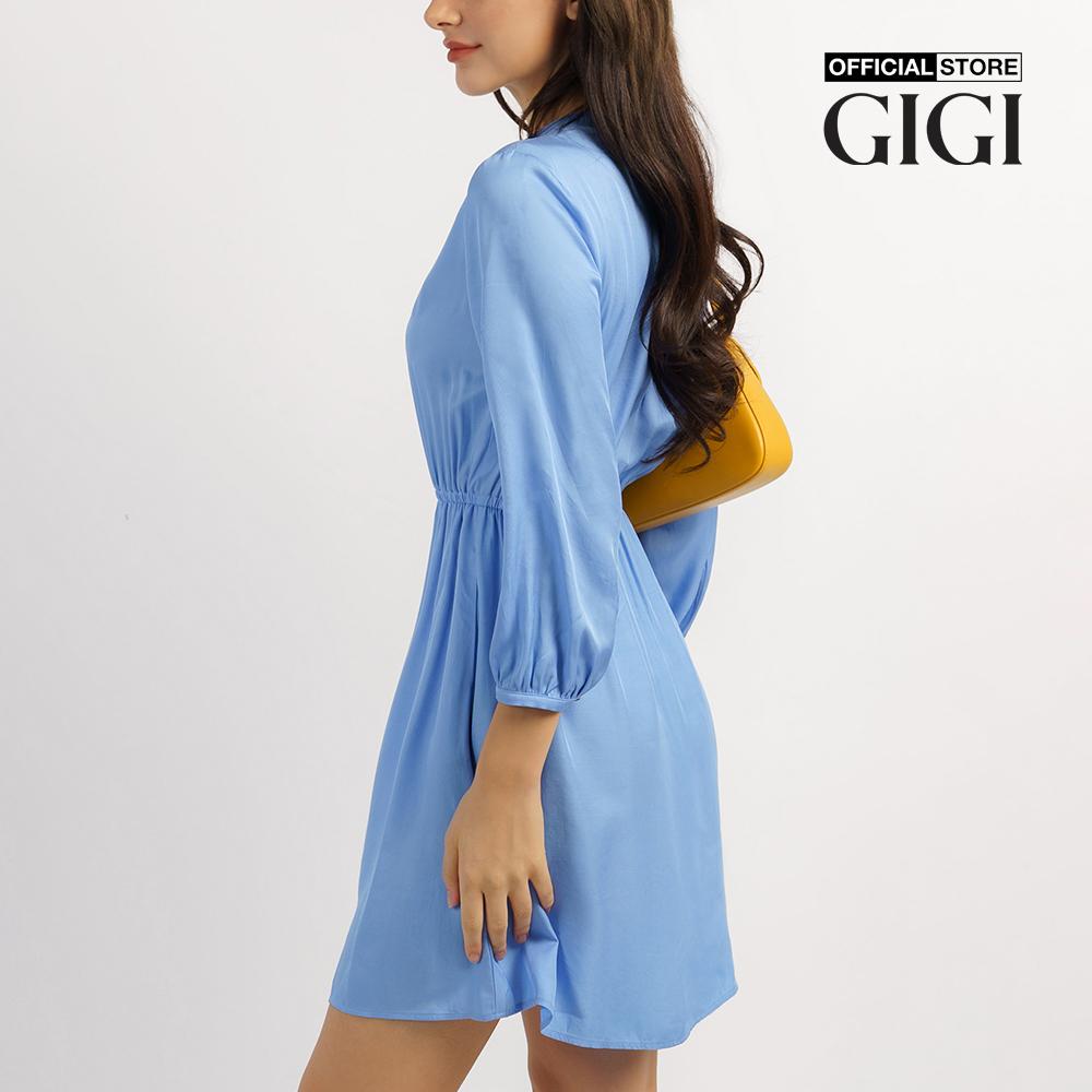 GIGI - Đầm mini cổ V tay dài xếp li thời trang G2101D221170-25