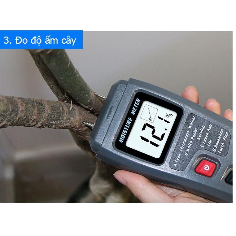 Máy đo độ ẩm Tường, Tổ yến, Nông sản, Gỗ, Bê tông, vữa hồ, đất, da, giấy...